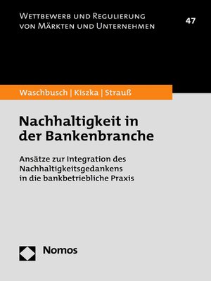 cover image of Nachhaltigkeit in der Bankenbranche